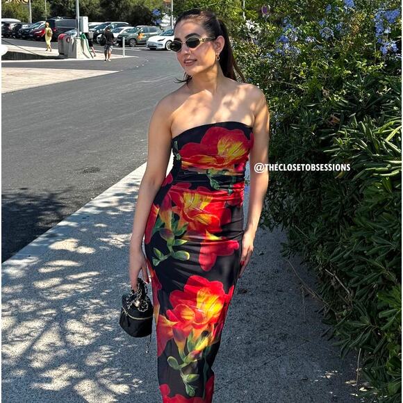 ZARA BLOGGER FAVE!!! Floral Print Dress NWT - Picture 9 of 16